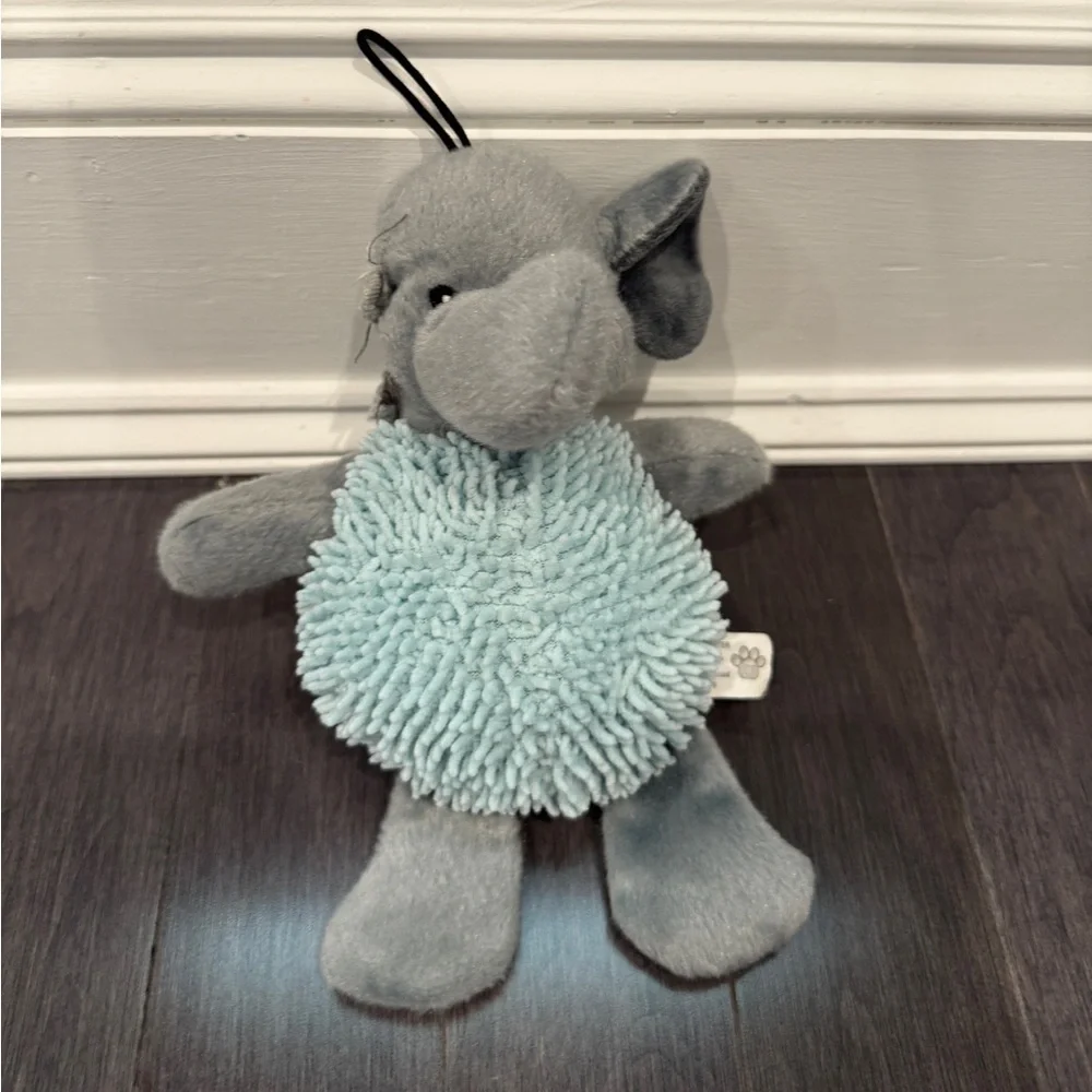 Pamper Your Pet Gray and Blue Elephant Dog Squeak Plus Pet Toy